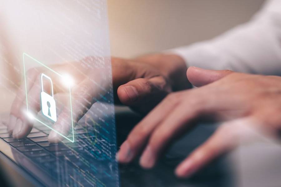 Someone Checking secured data