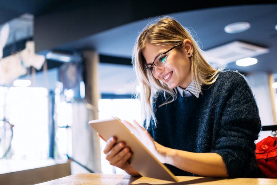 computer engineer working on an ipad
