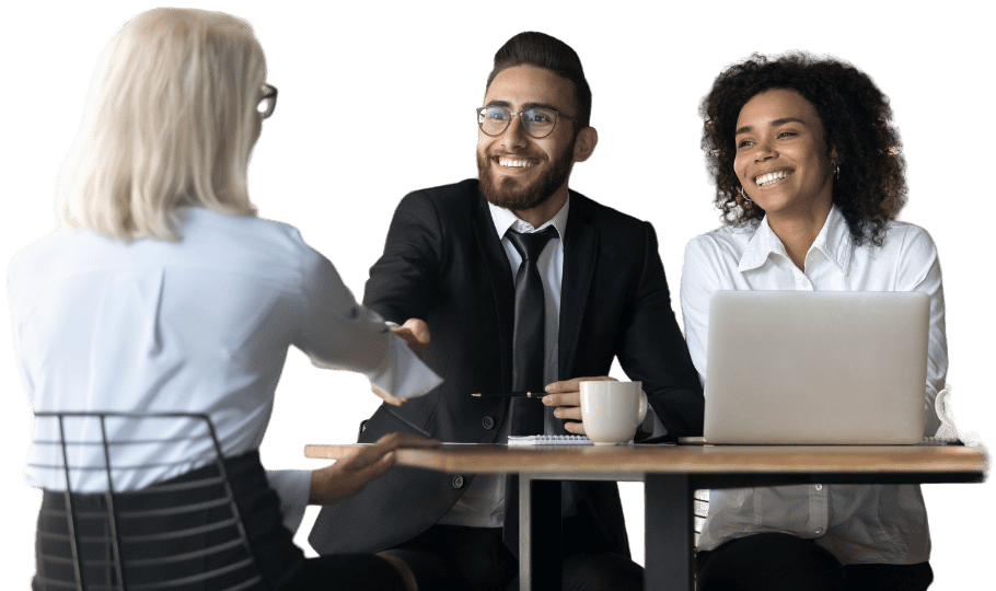 Team member discussion over the Business growth